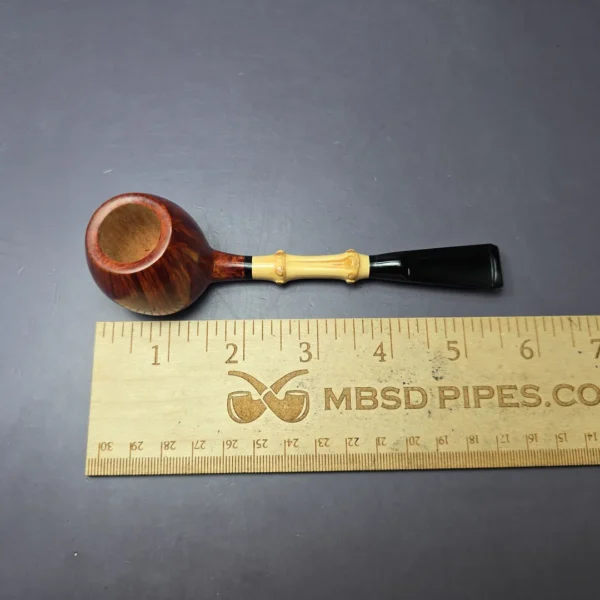 Peter Heeschen Grade A Smooth Apple w/ Bamboo Estate Briar Pipe, Unsmoked - Image 10