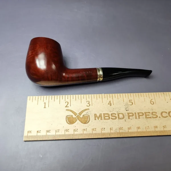 Vauen 3743 Smooth Hawkbill w/ Brass Estate Briar Pipe, Unsmoked, 9mm - Image 9