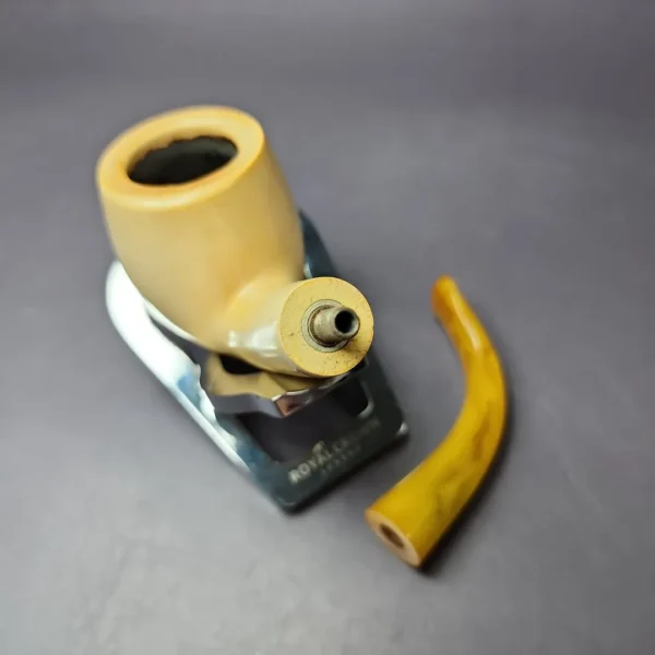 Smooth Bent Billiard Block Meerschaum Estate Pipe, Other Estates - Image 10