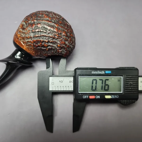 HS Studio Sandblasted Reverse Calabash Nosewarmer Estate Briar Pipe, Unsmoked - Image 10