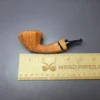 Christian Ruetz Sandblasted "Double Bark" Diamond Dublin Handmade Briar Pipe, New - Image 10