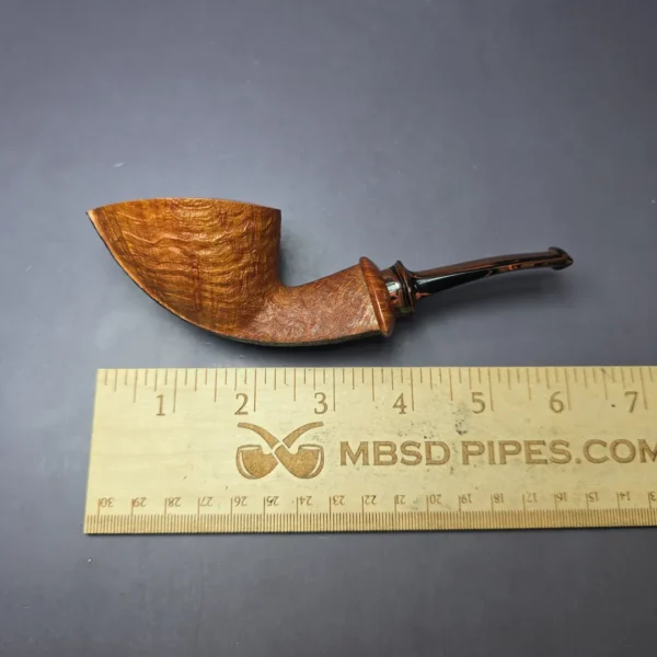 Brandon Brooks Partially Sandblasted Dublin Handmade Briar Pipe, New - Image 10