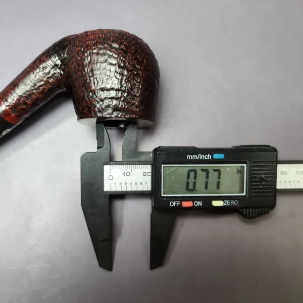 James Upshall w/ Bill Taylor Sandblasted Bent Apple Estate Briar Pipe, Unsmoked - Image 10