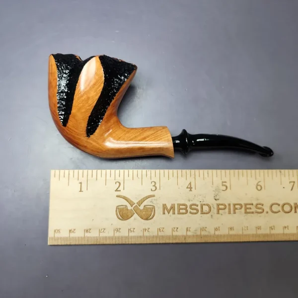 Nording Partially Rusticated Fluted Freehand Estate Briar Pipe, Unsmoked - Image 10