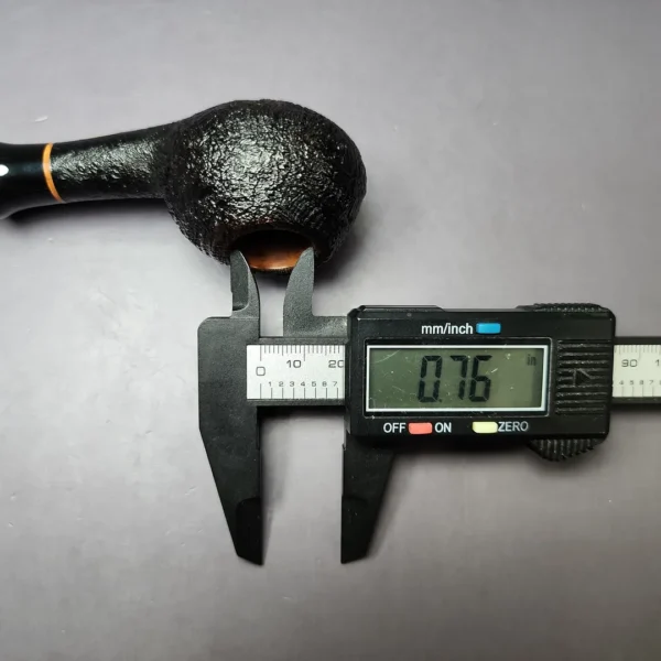 Buckeye Sandblasted Squat Tomato Estate Briar Pipe, American Estates - Image 10