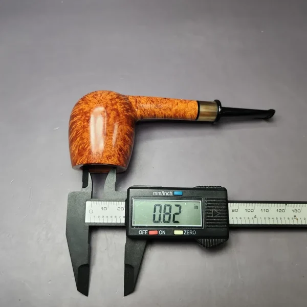 Peter Matzhold Smooth Lovat w/ Horn Estate Briar Pipe, Unsmoked - Image 10
