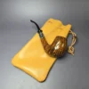 C-Pipe Smooth Brandy w/ Silver Army Mount Handmade Briar Pipe, New - Image 10