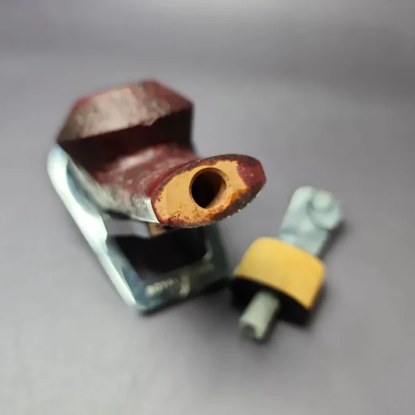 Mina Pipes Sandblasted Wide Shank Bulldog Estate Briar Pipe Unsmoked - Image 11