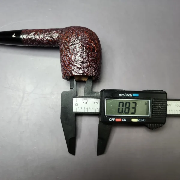 Pioneer 115 Meerschaum Lined Sandblasted Billiard Estate Briar Pipe, American Estates - Image 11