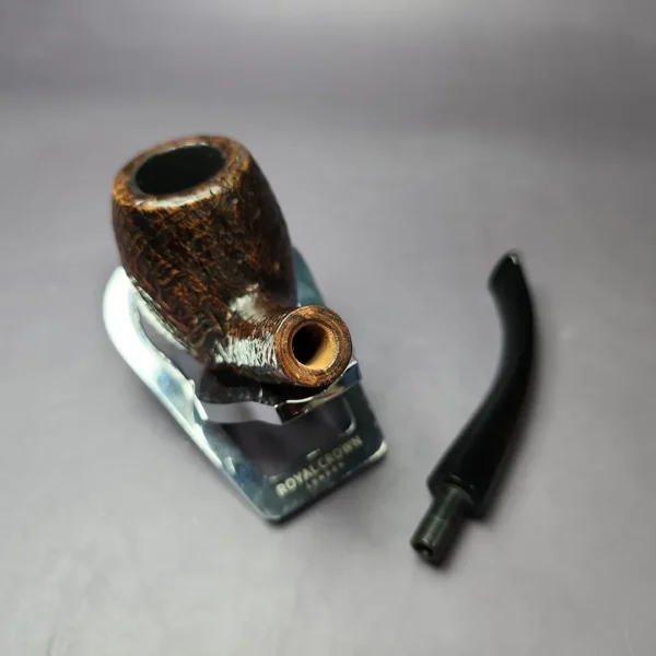 Stanwell Deluxe 83 Sandblasted Bent Billiard Estate Briar Pipe, Danish Estates - Image 11