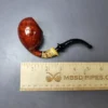 C-Pipe Smooth Tomato w/ Crazy Bamboo and Boxwood Handmade Briar Pipe, New - Image 11