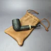 Chheda Sandblasted Billiard w/ Buckeye Burl Estate Briar Pipe, Unsmoked - Image 11