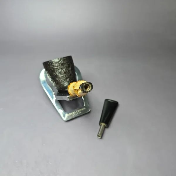 Michael Lindner 2012 D1 Sandblasted Bamboo Dublin Estate Briar Pipe, Unsmoked - Image 11
