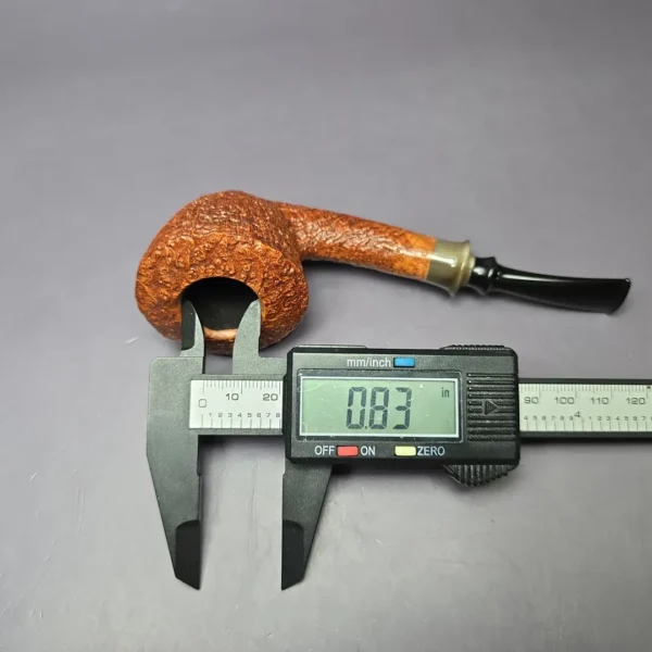 Lasse Skovgaard Sandblasted Dublin w/ Horn Estate Briar Pipe, Unsmoked - Image 11