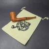 PapaBearPipes Sandblasted All-Briar Dublin Handmade Briar Pipe, New - Image 11