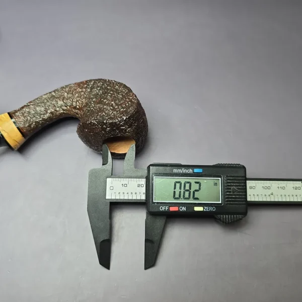 Kent Rasmussen Sandblasted Freehand w/ Masur Birch Estate Briar Pipe, Unsmoked - Image 11