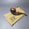 Voboril Pipes Partially Sandblasted Chubby Bulldog Estate Briar Pipe, Unsmoked - Image 11