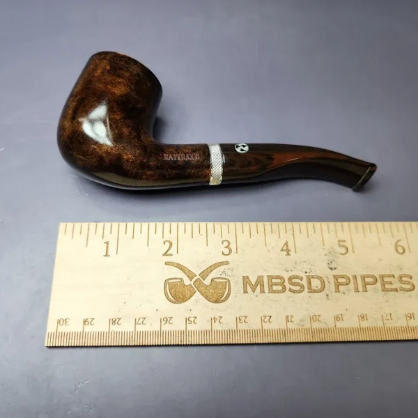 Rattray's Dark Ale 106 Smooth Bent Billiard Estate Briar Pipe, Unsmoked, 9mm - Image 11