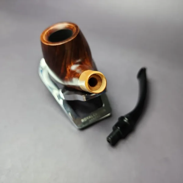 MBSD Briars by Piero Vitale Smooth Brandy w/ Boxwood Briar Pipe, New - Image 11