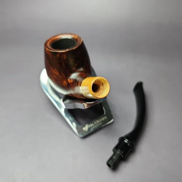 MBSD Briars by Piero Vitale Smooth Brandy w/ Boxwood Briar Pipe, New - Image 11