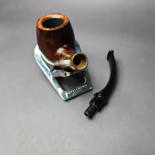 MBSD Briars by Piero Vitale Smooth Brandy w/ Zebrawood Briar Pipe, New - Image 11