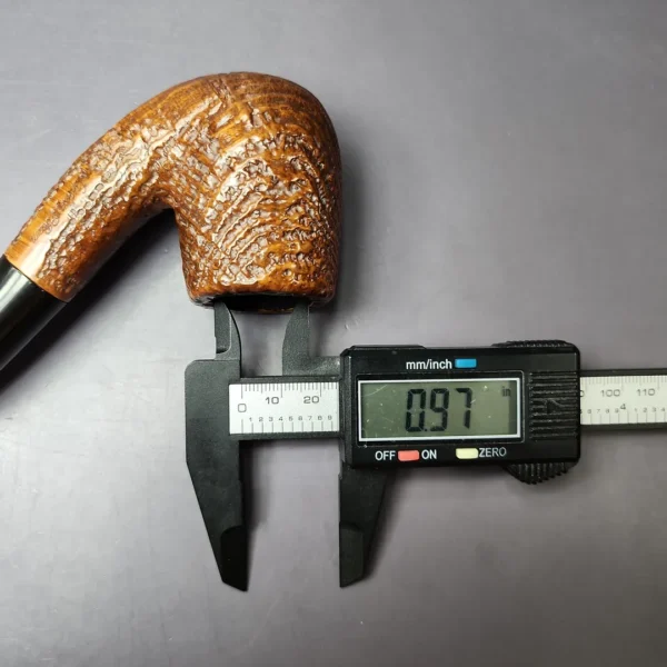 Sydney P. Ram Magnum Sandblasted Bent Billiard Estate Briar Pipe, - Image 11