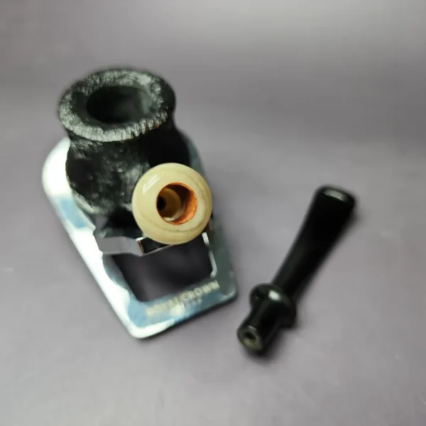 HS Studio Sandblasted "Bo Nordh Pot" w/ Horn Estate Briar Pipe, Unsmoked - Image 11