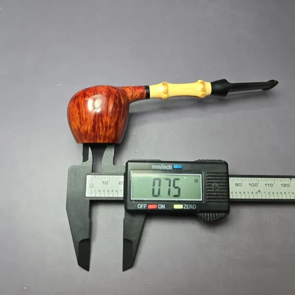Peter Heeschen Grade A Smooth Apple w/ Bamboo Estate Briar Pipe, Unsmoked - Image 11