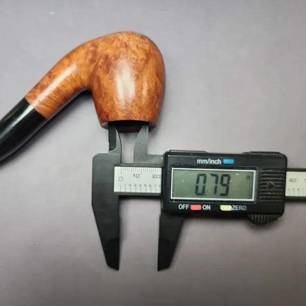 Gigi Infinity Smooth Bent Billiard Estate Briar Pipe, Unsmoked, 9mm - Image 11