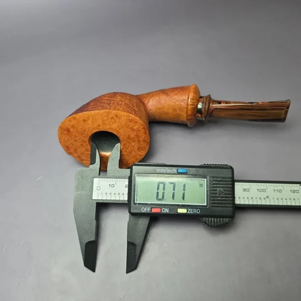 Brandon Brooks Partially Sandblasted Dublin Handmade Briar Pipe, New - Image 11