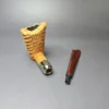 Pipe Tristan Ammonite Rusticated Dublin w/ Silver Handmade Briar Pipe, New - Image 10