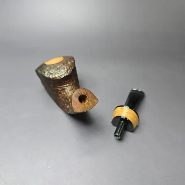 Kent Rasmussen Sandblasted Freehand w/ Masur Birch Estate Briar Pipe, Unsmoked - Image 12