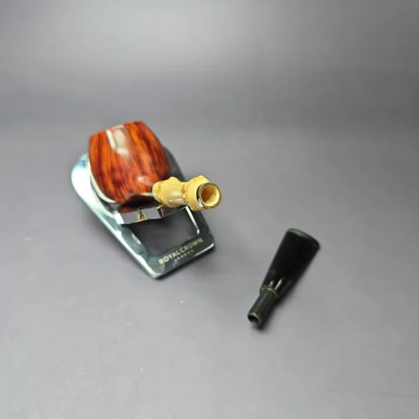 Peter Heeschen Grade A Smooth Apple w/ Bamboo Estate Briar Pipe, Unsmoked - Image 12
