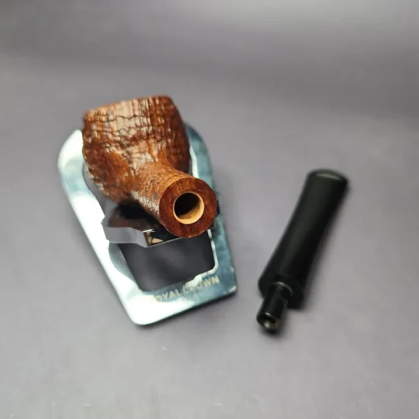 Vollmer & Nilsson Sandblasted Squat Apple Estate Briar Pipe, Unsmoked - Image 12