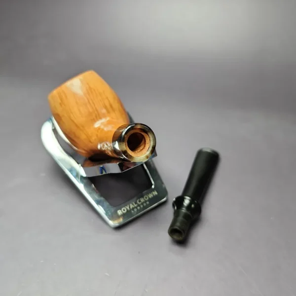 Mina Pipes Smooth Danish Apple w/ Horn Estate Briar Pipe, Unsmoked - Image 12