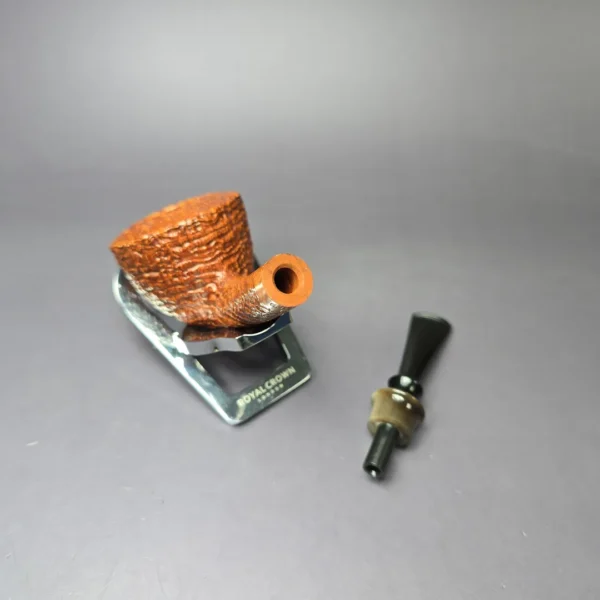 Lasse Skovgaard Sandblasted Dublin w/ Horn Estate Briar Pipe, Unsmoked - Image 12