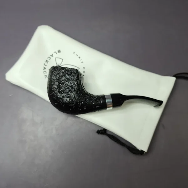 Morgan BlackJack 31 Sandblasted Panel Horn Briar Pipe, New - Image 12