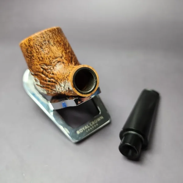 Ascorti Cool 2 Sandblasted Reverse Calabash Billiard Estate Briar Pipe, Unsmoked - Image 12