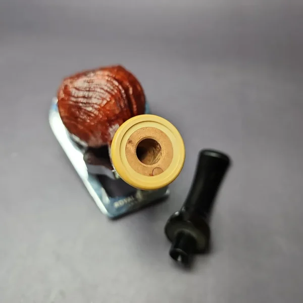 HS Studio Sandblasted Wasp w/ Boxwood Estate Briar Pipe, Unsmoked - Image 12