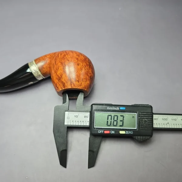 Ser Jacopo L1 Smooth Apple w/ Engraved Silver Estate Briar Pipe, Italian Estates - Image 13