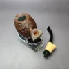 HS Studio Sandblasted Blowfish w/ Boxwood Estate Briar Pipe, Unsmoked - Image 13