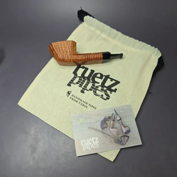 Christian Ruetz Sandblasted Squat Panel Dublin Handmade Briar Pipe, New - Image 13