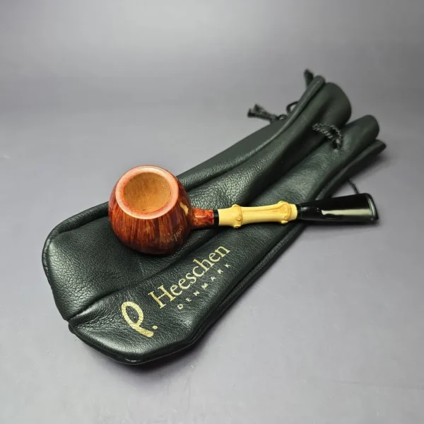 Peter Heeschen Grade A Smooth Apple w/ Bamboo Estate Briar Pipe, Unsmoked - Image 13