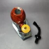 C-Pipe Smooth Tomato w/ Crazy Bamboo and Boxwood Handmade Briar Pipe, New - Image 13