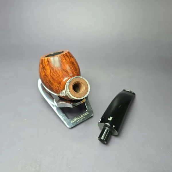 Ser Jacopo L1 Smooth Apple w/ Engraved Silver Estate Briar Pipe, Italian Estates - Image 14