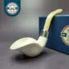 MBSD Meerschaum Silver Smooth Cobra Block Meerschaum Pipe, New