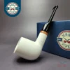 MBSD Meerschaum Deluxe Smooth Saddle Billiard Block Meerschaum Pipe, Briar-Mortise, New