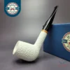MBSD Meerschaum Deluxe Rustic Brandy Block Meerschaum Pipe, Briar-Mortise, New