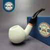 MBSD Meerschaum Deluxe Smooth Egg Block Meerschaum Pipe, Briar-Mortise, New