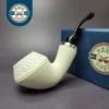 MBSD Meerschaum Silver Reverse Calabash Rhodesian Block Meerschaum Pipe, New